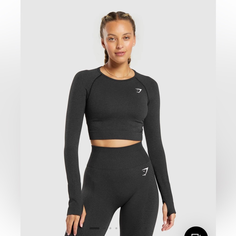 Gymshark Seamless Long Sleeve Crop Top | Size M